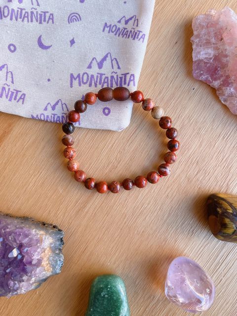 Pulsera Marte Jaspe Rojo