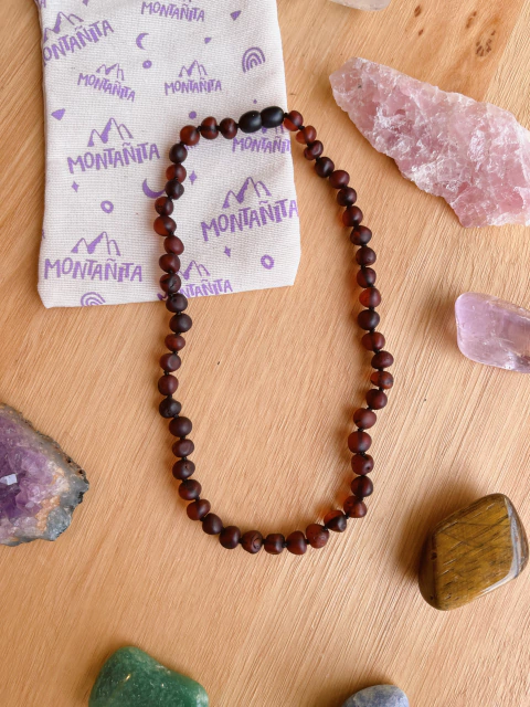 Collar Ámbar Manteca Sin Pulir