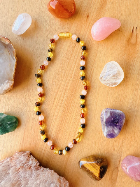 Ámbar Multicolor con Cuarzo Rosa - buy online