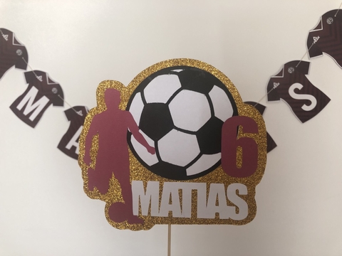 CAKE TOPPER PERSONALIZADO FOOTBALL