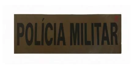Identificação Policia Militar WTC 26,8 cm x 9,8 cm - Coyote