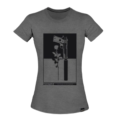 Camisa Invictus Concept Gun & Flower - Cinza