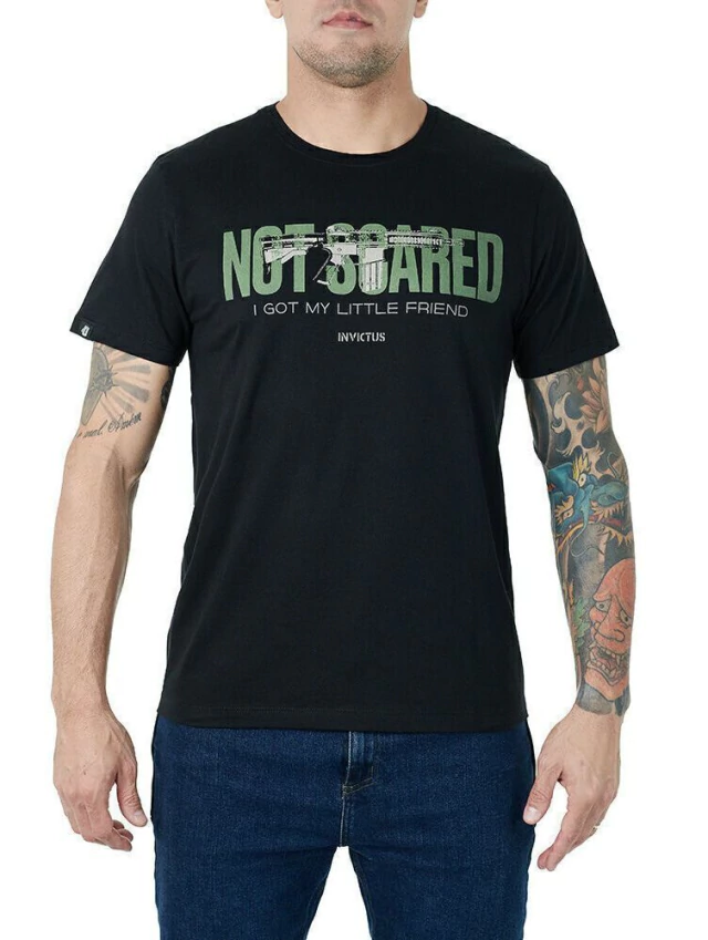 CAMISA INVICTUS CONCEPT NOT SCARED PRETO