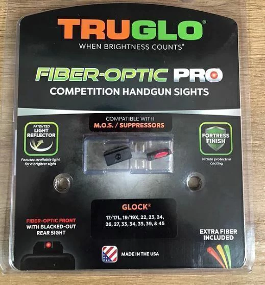 Mira Truglo Fo Pro Glock Mos - Kit Vermelha/Verde/Amarela