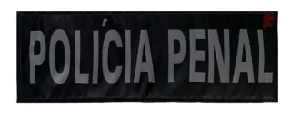 Identificacao Wtc Policia Penal 9,8cm X 26,8cm Preto