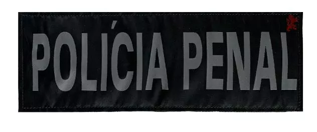 Identificacao Wtc Policia Penal 9,8cm X 26,8cm Preto