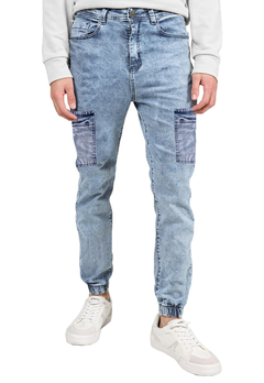 Jean Jogger Cargo Lubek Azul