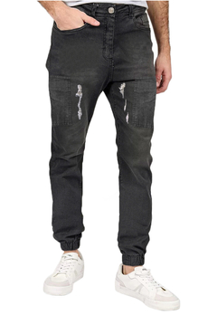 Jean Jogger Cargo Mangue Negro