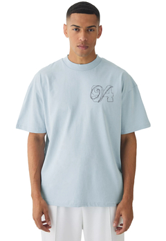 Remera Number Turquesa - comprar online