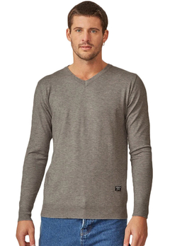 Sweater Burdeos Gris Medio