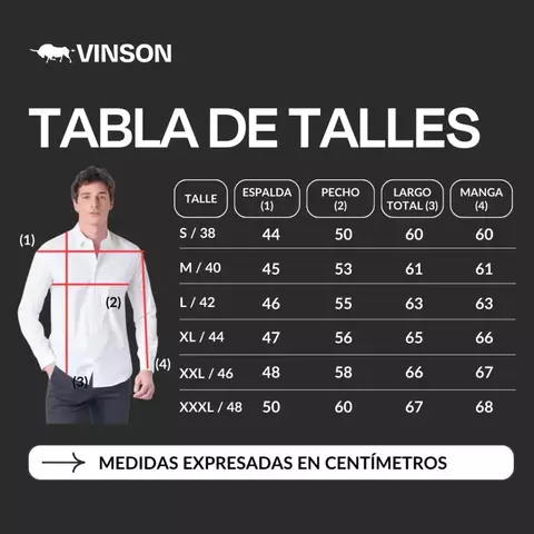 TABLA DE TALLES CAMISA