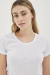 Remera Tres Ases Manga Corta Algodón Ribb Liso Mujer Art.4001 - tienda online
