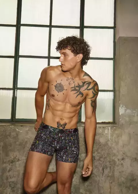 Pack 3 Boxer Xy Algodón y Lycra Estampado Con Elastico Exterior Hombre Art.1333 - comprar online