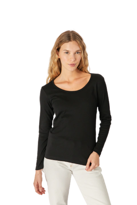 Remera Tres Ases Manga Larga Algodón Ribb Invierno Art.4005