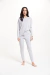 Pijama Tres Ases Manga Larga Algodón Morley Liso Con Babucha Invierno Art.732