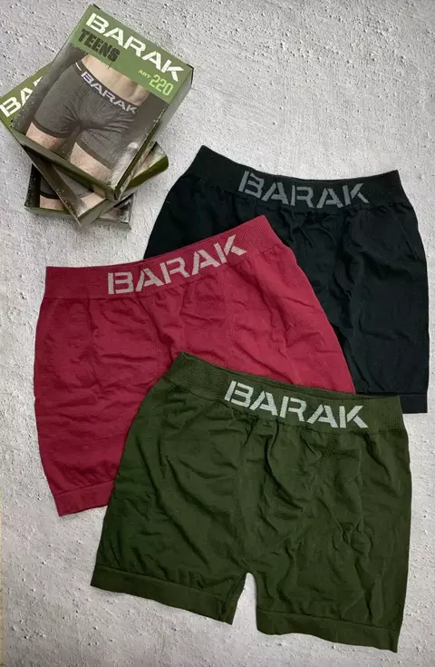 Pack 3 Boxer Barak Sin Costura Algodon y Lycra Rayado Juvenil T12-16 Art.220 - comprar online