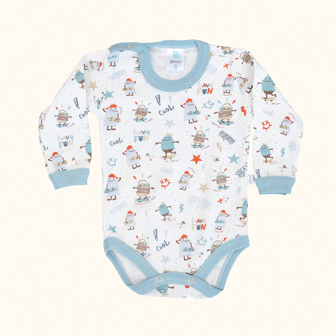 Pack 2 Body Gamise Manga Larga Algodón Fantasia Bebe Nene T5-7 Art.846 - comprar online