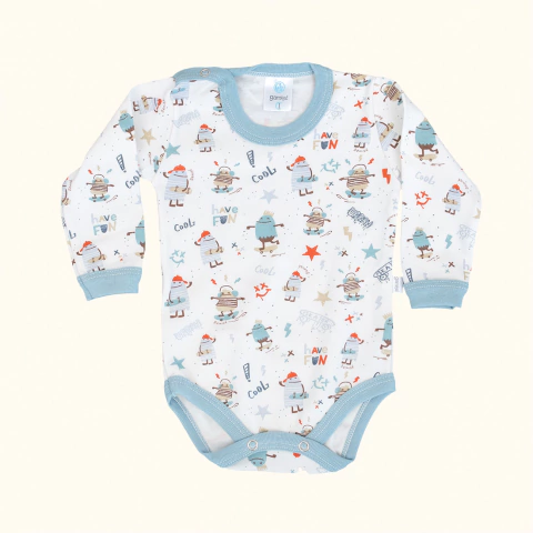 Pack 3 Body Gamise Manga Larga 100% Algodón Fantasia Bebe Niño Art.845 - comprar online