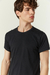 Camiseta Tres Ases Manga Corta Algodón Fina Negra Hombre Art.77