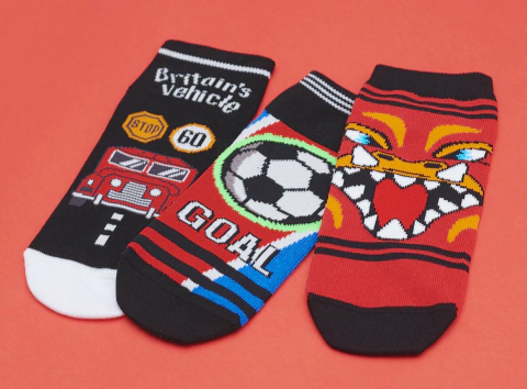 Pack 3 Medias Soquete Floyd Algodón Fantasia Niños Art.61