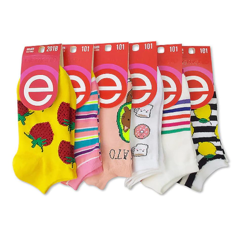 Pack 3 Medias Elemento Algodón Invisibles Estampada Mujer Art.101