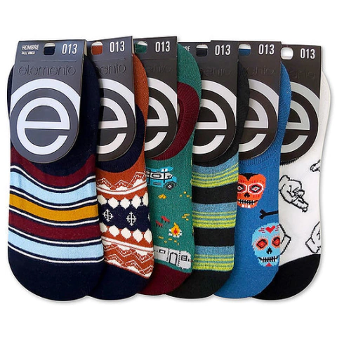 Pack 3 Medias Elemento Algodón Invisibles No Se Ven Fantasia Art.013-012