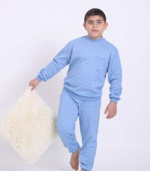 LIQUIDACIÓN Pijama Maxime Manga Larga Con Buzo Algodon Jackard Invierno Nene Art.317