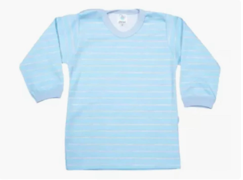 LIQUIDACION Remera Con Boton Gamise Manga Larga Algodón Rayado Bebe Art.825 - comprar online