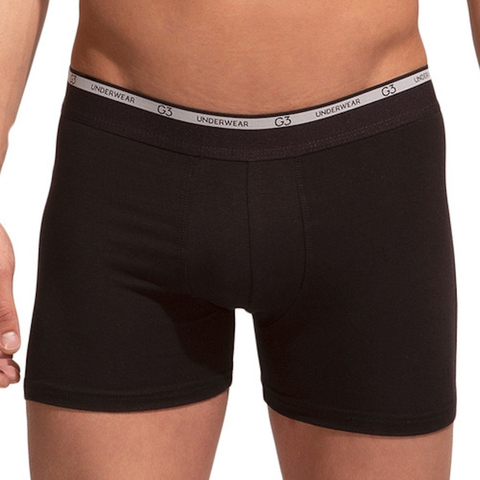 Pack 3 Boxer G3 Algodón y Lycra Pierna Media Liso Talle Especial 3XL al 5XL Art.3200-e
