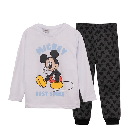 LIQUIDACION Pijama Manga Larga Disney Mickey Mouse Algodón Invierno Nene Art.309360