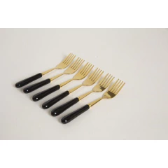set x6 tenedores dorados - comprar online