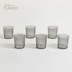 set x 6 vasos bajos galipoli gris