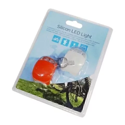Kit Luces Seguridad Bicicleta 2 Leds Silicona Del Tras 2 Fun