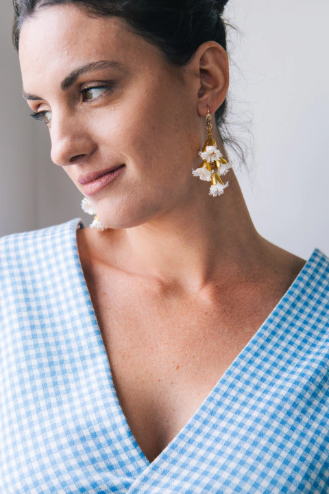 Aros MARGARITAS BLANCAS