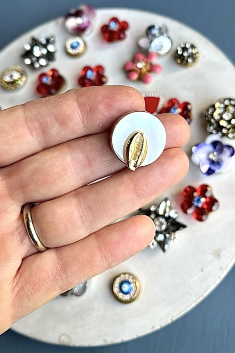 Cubre botón NÁCAR por UNIDAD - comprar online