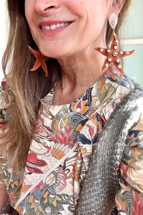 Aros STELLA naranja - comprar online