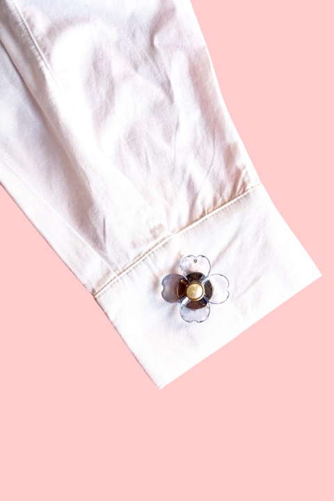 Cubre botón FLOR Lavanda por UNIDAD - comprar online