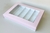 CAJA DEGUSTACION GRANDE ROSA CON VISOR - 33x24x5CM petit four