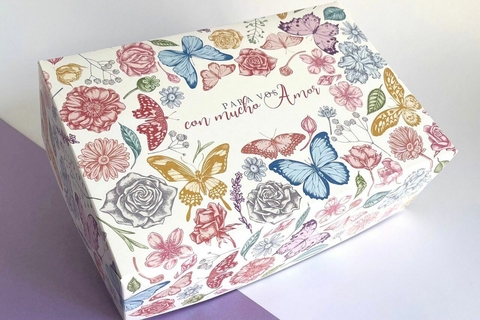 CAJA 26x17x9cm DISEÑO MARIPOSAS