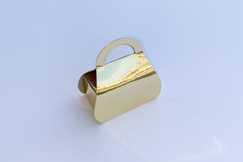 MALETIN 3.5X3.5X5.5 CM DORADO