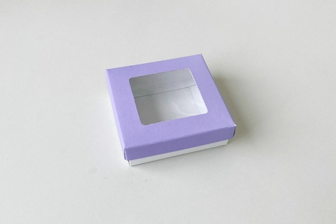 CAJA 8X8X2.5CM- LAVANDA
