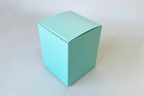 CAJA 10X10X12.5CM AQUA tipo cubo