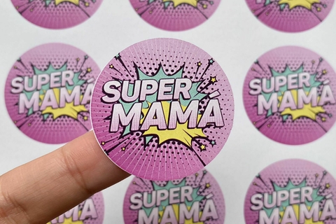 STICKERS SUPER MAMÁ X 9 UNIDADES