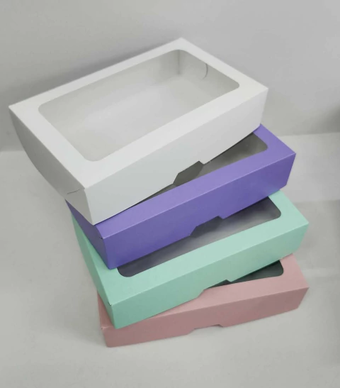 CAJA 24X15X5.5CM CON VISOR AQUA - comprar online