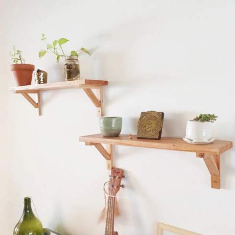 Estantes con Ménsulas Madera Paraiso