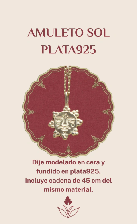 Amuleto Sol plata