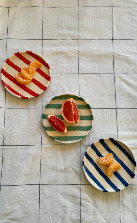 Plato chico rayado - comprar online