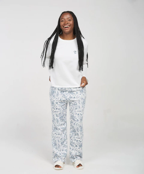 Pijama Carolina Offwhite - comprar online