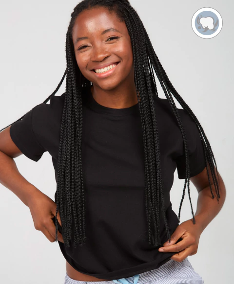 Remera Frani PIMA Negra - comprar online