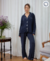 Pijama Rose ML Azul - comprar online